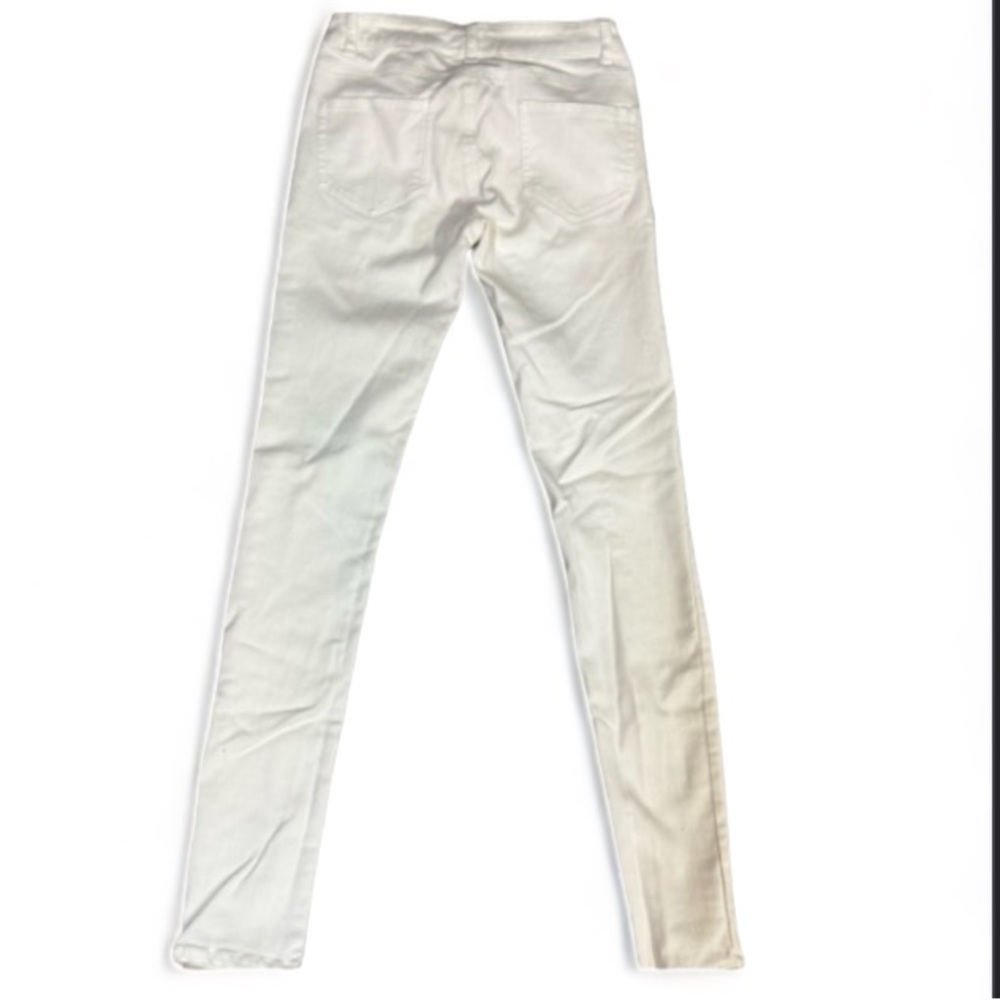 JC JQ White Skinny Jeans With Pockets Zipper Button JUNIOR Size 1 EUC